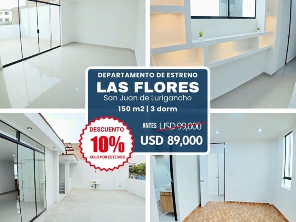 Pemisa Inmobiliaria | Departamento En Venta - Urb. Las Flores |